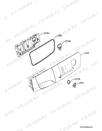 Взрыв-схема сушильной машины Zanussi ZP825DCC - Схема узла Command panel 037